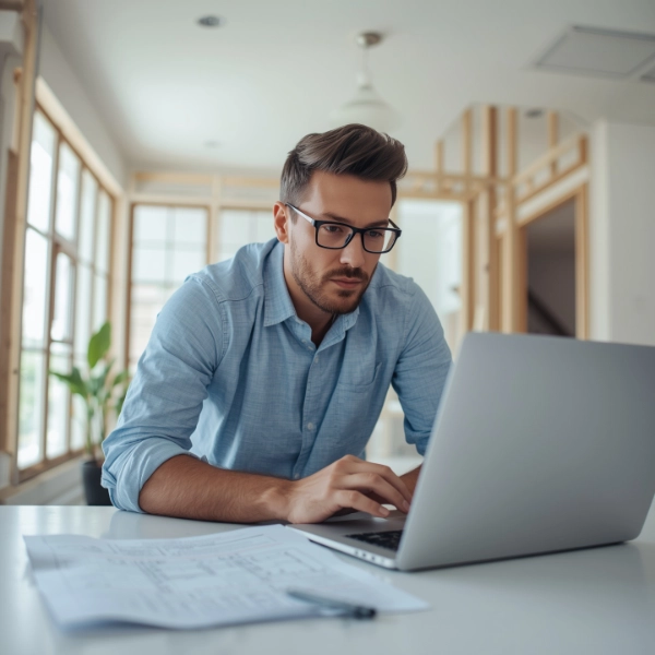 Residential construction project with AI-assisted estimating